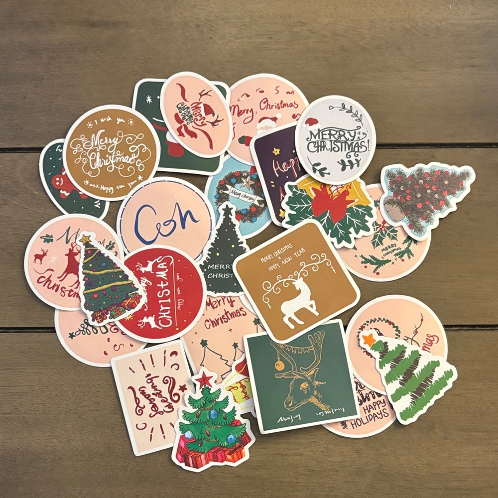 Festive Holiday Sticker Set of 15